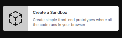 Create a Sandbox