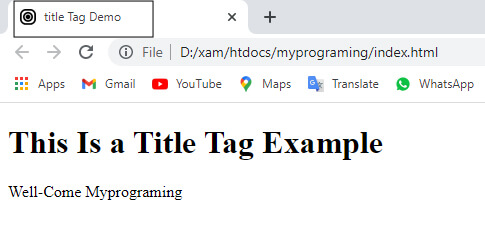Capture d'écran d'un navigateur avec un onglet entouré avec le titre de la page