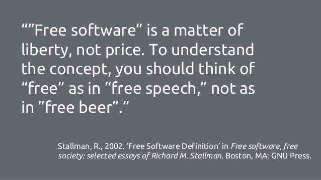 Free as in free speech
